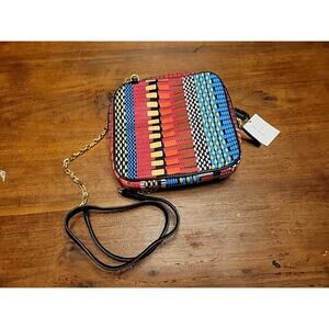 Vera Bradley Elena Crossbody Purse Handbag Cha Cha with Chain Leather Strap New